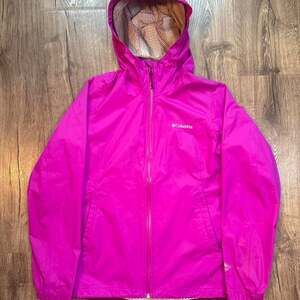 Columbia Omni-Tech Rain Jacket Pink Women's Medium